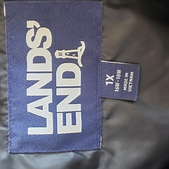 Lands End Women's Cheetah Print Puffer Vest Sz 1X - Picture 3 of 5